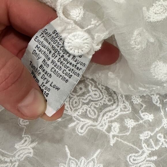 Johnny Was Cooper Embroidered Button Up Blouse - Picture 4 of 8